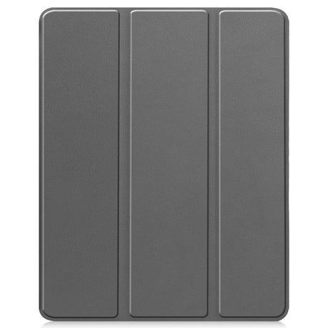 EIDERWOOD iPad Air 13" (2026 / 2025 / 2024) Tri-Fold Kunst Skinn Deksel med Apple Pencil Holder - Grå