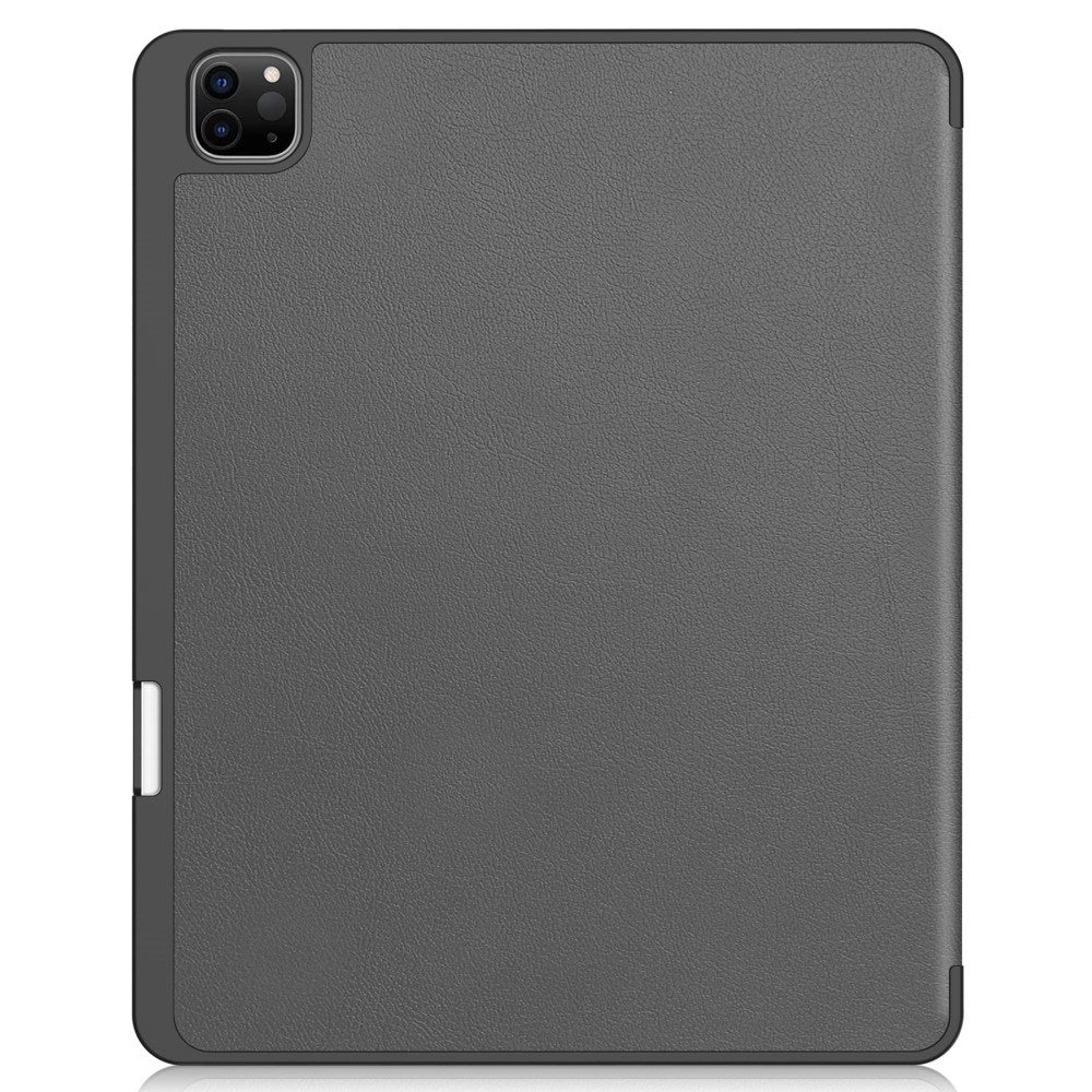 EIDERWOOD iPad Air 13" (2026 / 2025 / 2024) Tri-Fold Kunst Skinn Deksel med Apple Pencil Holder - Grå