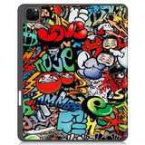 EIDERWOOD iPad Air 13" (2026 / 2025 / 2024) Tri-Fold Kunstskinn Flip Deksel m. Våkne / Sove Funksjon - Graffiti