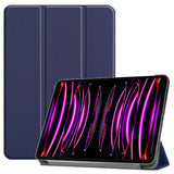 EIDERWOOD iPad Air 13" (2026 / 2025 / 2024) Tri-Fold Skinn Flip Deksel - Blå