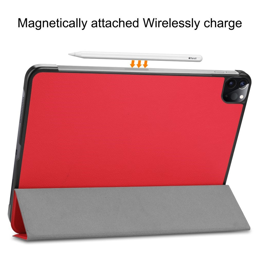 EIDERWOOD iPad Air 13" (2026 / 2025 / 2024) Tri-Fold Skinn Flip Deksel - Rød
