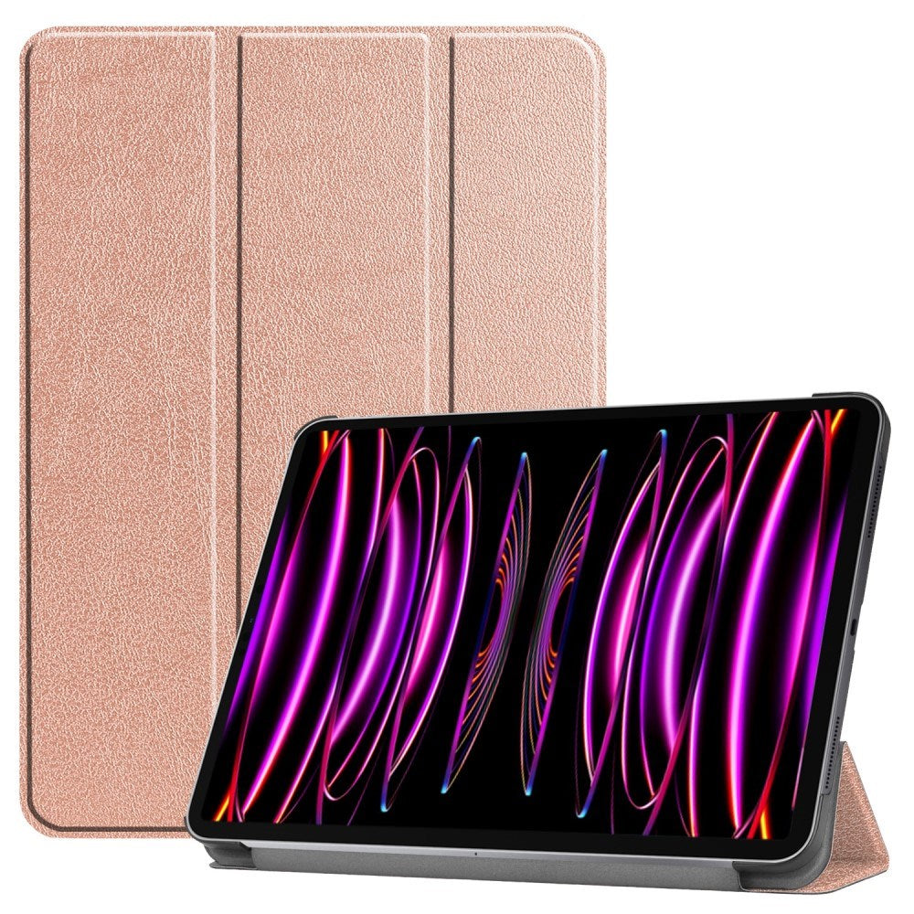 EIDERWOOD iPad Air 13" (2026 / 2025 / 2024) Tri-Fold Skinn Flip Deksel - Rose Gold