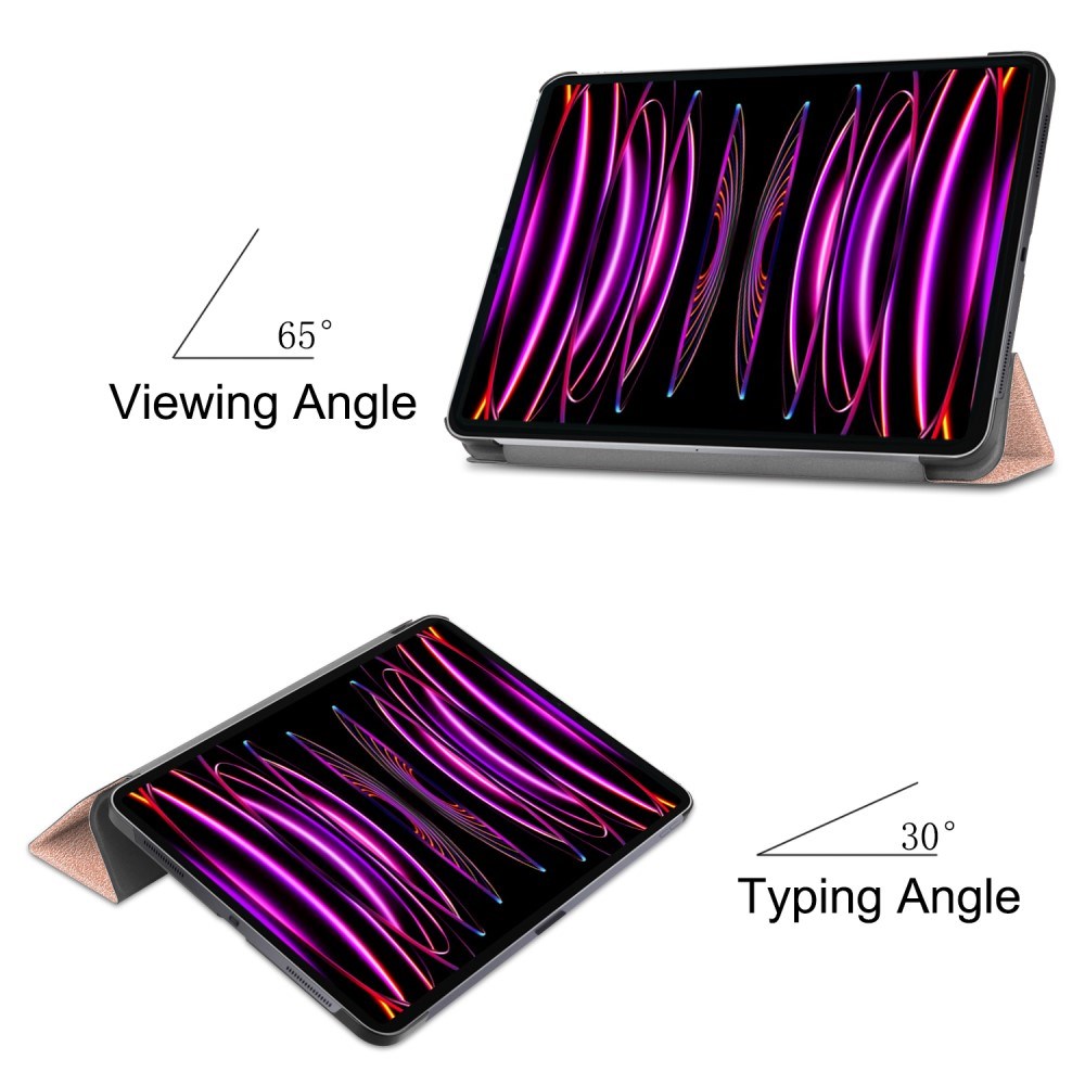 EIDERWOOD iPad Air 13" (2026 / 2025 / 2024) Tri-Fold Skinn Flip Deksel - Rose Gold