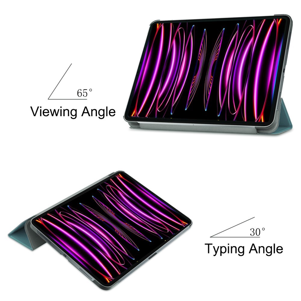 EIDERWOOD iPad Air 13" (2026 / 2025 / 2024) Tri-Fold Skinn Flip Deksel - Grønn