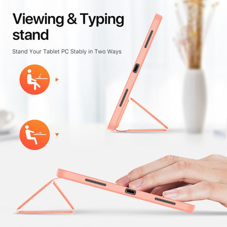 iPad Pro 11" (2025 / 2024) DUX DUCIS DOMO Series Flip Deksel med Penneholder - Pink