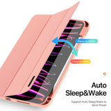 iPad Pro 11" (2025 / 2024) DUX DUCIS DOMO Series Flip Deksel med Penneholder - Pink