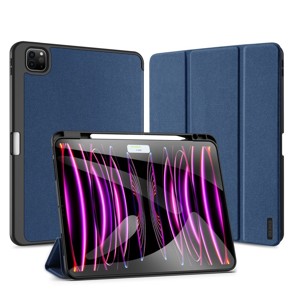 iPad Pro 13" (2025 / 2024) DUX DUCIS DOMO Series Flip Deksel med Penneholder - Blå