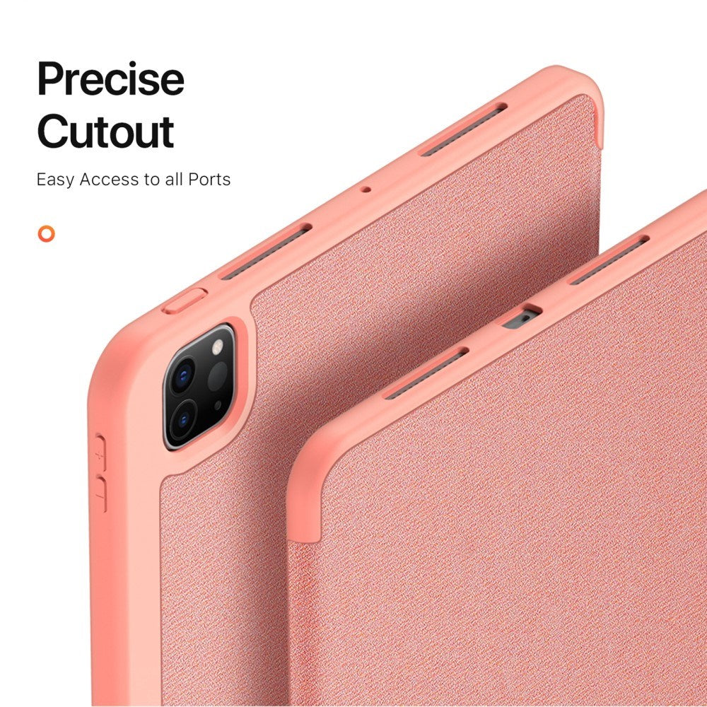 iPad Pro 13" (2025 / 2024) DUX DUCIS DOMO Series Flip Deksel med Penneholder - Pink