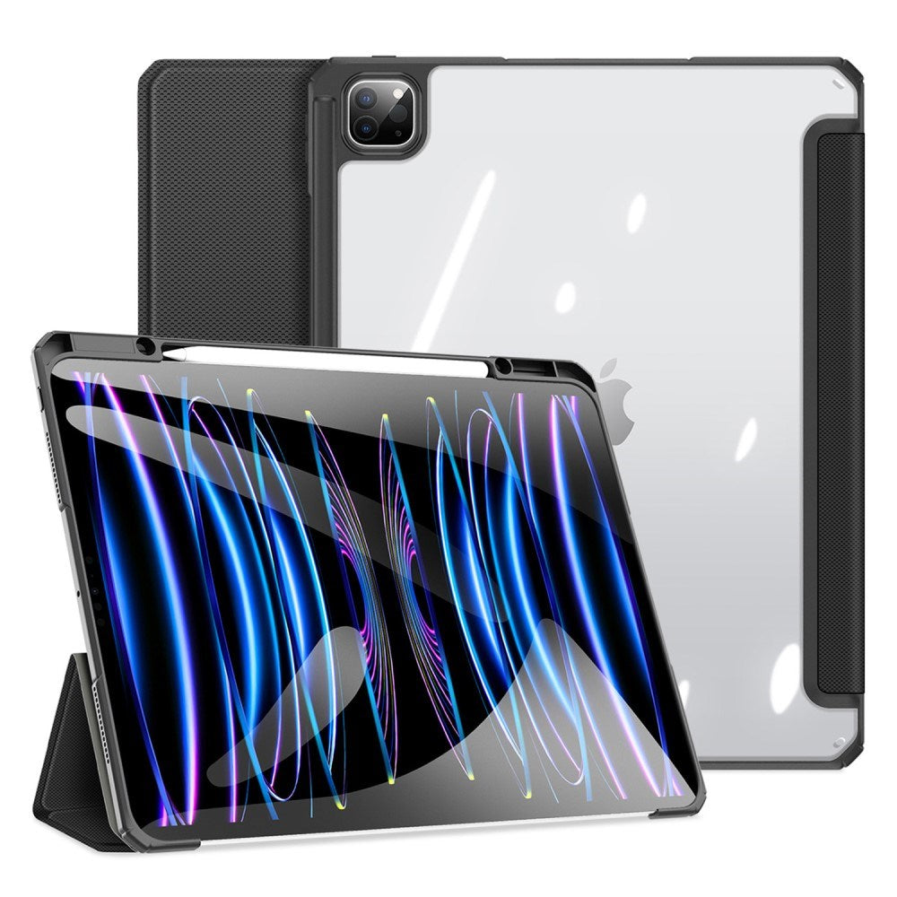 iPad Pro 13" (2025 / 2024) DUX DUCIS TOBY Series - Støtsikkert Flipdeksel - Gjennomsiktig / Svart