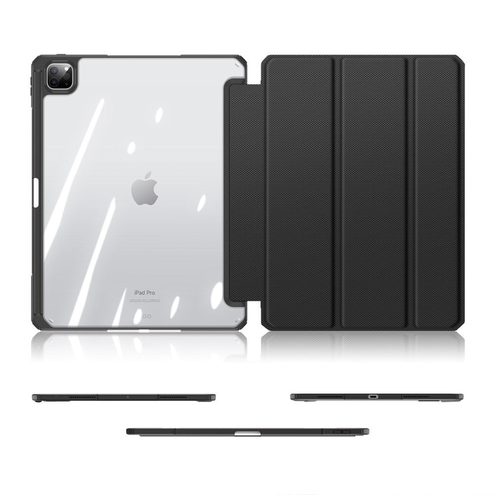 iPad Pro 13" (2025 / 2024) DUX DUCIS TOBY Series - Støtsikkert Flipdeksel - Gjennomsiktig / Svart