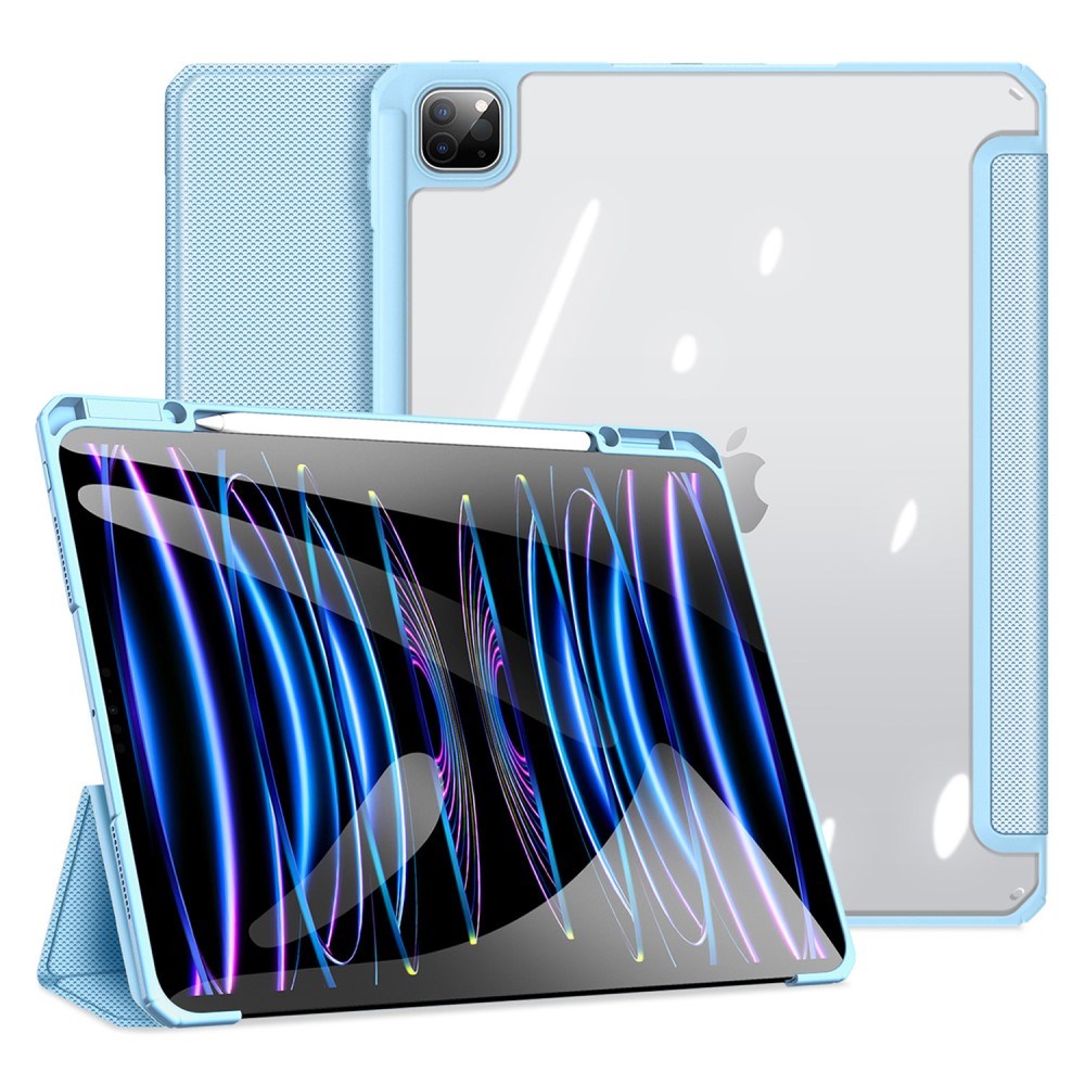 iPad Pro 13" (2025 / 2024) DUX DUCIS TOBY Series - Støtsikkert Flipdeksel - Gjennomsiktig / Lyse Blå