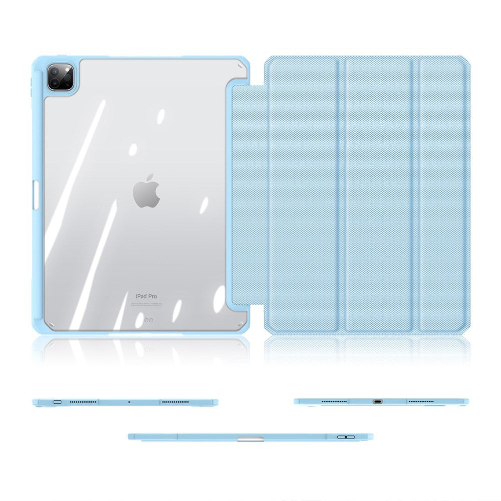 iPad Pro 13" (2025 / 2024) DUX DUCIS TOBY Series - Støtsikkert Flipdeksel - Gjennomsiktig / Lyse Blå