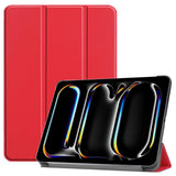 EIDERWOOD iPad Pro 13" (2025 / 2024) Tri-Fold Skinn Flip Deksel - Rød