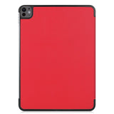 EIDERWOOD iPad Pro 13" (2025 / 2024) Tri-Fold Skinn Flip Deksel - Rød