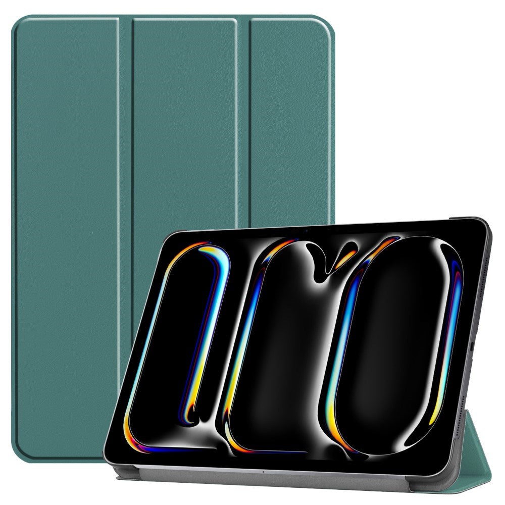 EIDERWOOD iPad Pro 13" (2025 / 2024) Tri-Fold Skinn Flip Deksel - Grå