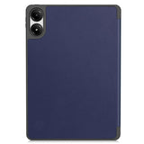 EIDERWOOD Xiaomi Redmi Pad Pro Tri-Fold Kunst Skinn Deksel med Stylus Pencil Holder - Blå