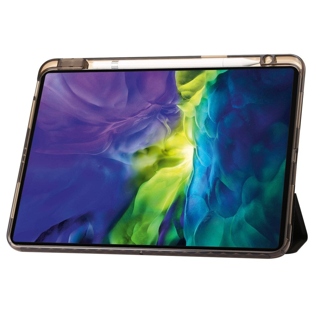 EIDERWOOD iPad Pro 13" (2025 / 2024) Tri-Fold Kunst Skinn Deksel med Apple Pencil Holder - Svart