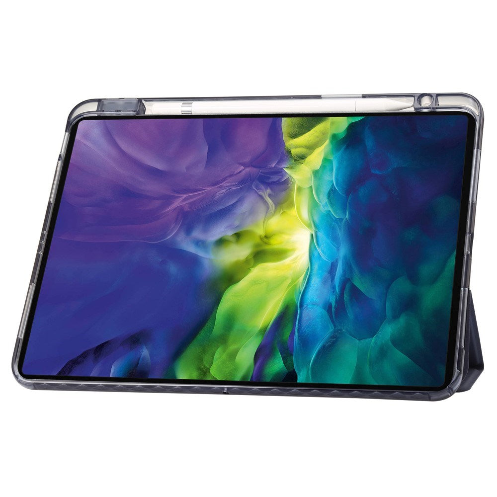 EIDERWOOD iPad Pro 13" (2025 / 2024) Tri-Fold Kunst Skinn Deksel med Apple Pencil Holder - Lilla
