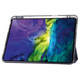 EIDERWOOD iPad Pro 13" (2025 / 2024) Tri-Fold Kunst Skinn Deksel med Apple Pencil Holder - Lilla