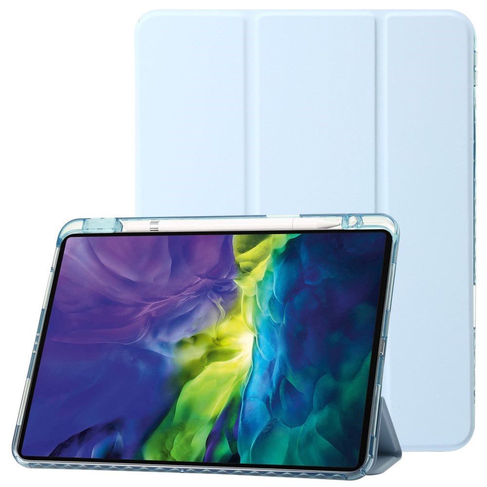 EIDERWOOD iPad Pro 13" (2025 / 2024) Tri-Fold Kunst Skinn Deksel med Apple Pencil Holder - Lyse Blå