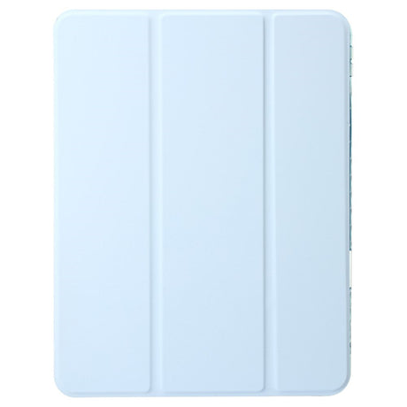 EIDERWOOD iPad Pro 13" (2025 / 2024) Tri-Fold Kunst Skinn Deksel med Apple Pencil Holder - Lyse Blå
