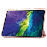 EIDERWOOD iPad Pro 11" (2025 / 2024) Tri-Fold Kunst Skinn Deksel med Apple Pencil Holder - Rosa