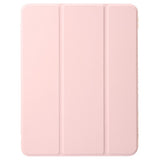 EIDERWOOD iPad Pro 11" (2025 / 2024) Tri-Fold Kunst Skinn Deksel med Apple Pencil Holder - Rosa