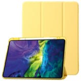 EIDERWOOD iPad Pro 11" (2025 / 2024) Tri-Fold Kunst Skinn Deksel med Apple Pencil Holder - Gul
