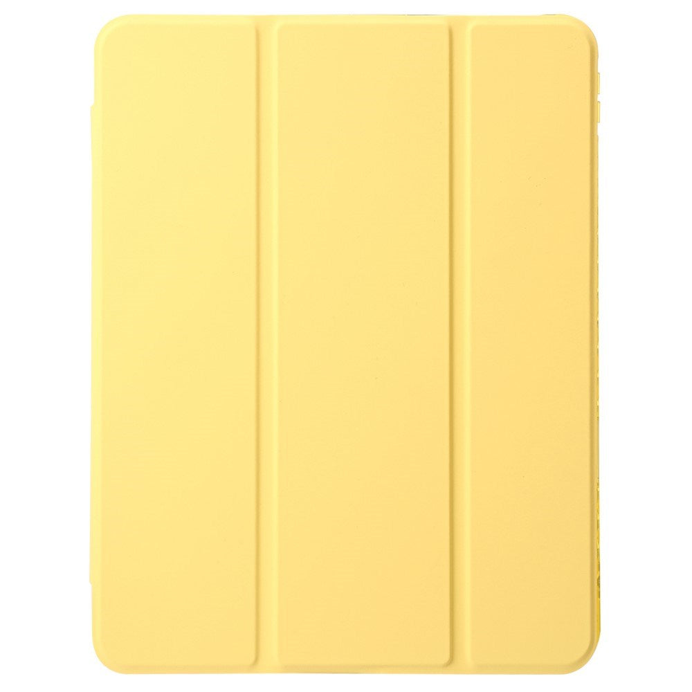 EIDERWOOD iPad Pro 11" (2025 / 2024) Tri-Fold Kunst Skinn Deksel med Apple Pencil Holder - Gul