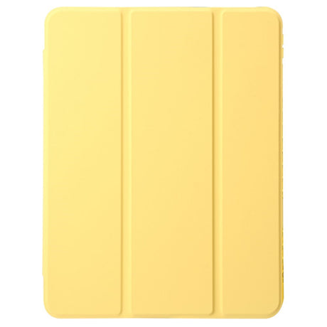 EIDERWOOD iPad Pro 11" (2025 / 2024) Tri-Fold Kunst Skinn Deksel med Apple Pencil Holder - Gul