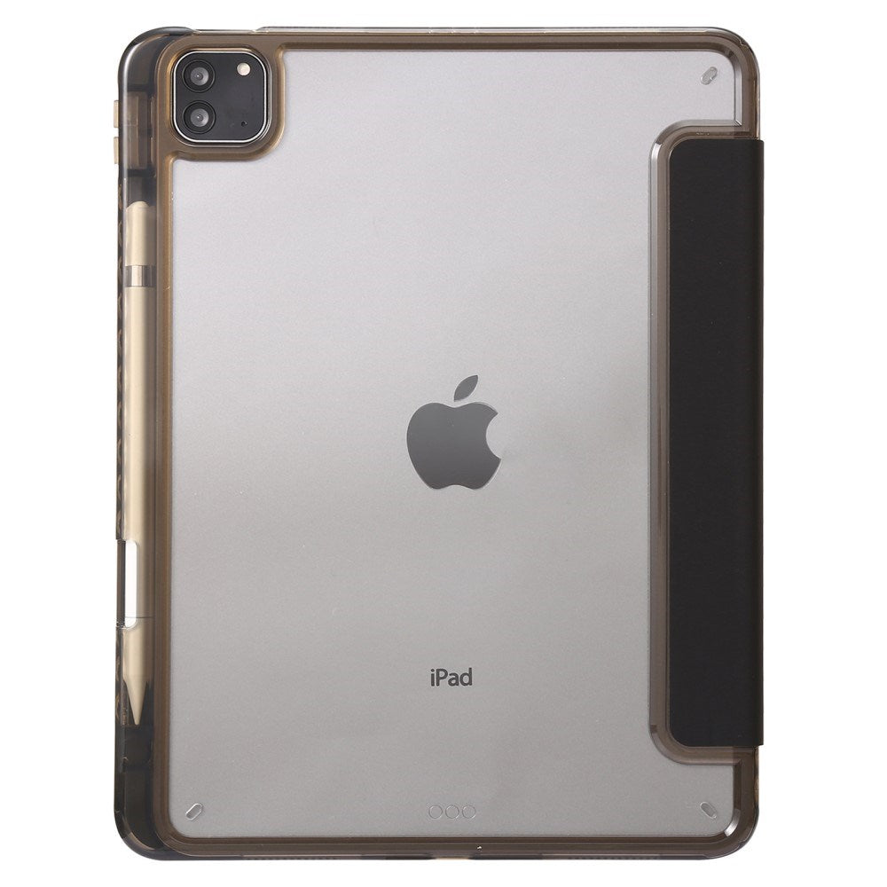 EIDERWOOD iPad Pro 11" (2025 / 2024) Tri-Fold Kunst Skinn Deksel med Apple Pencil Holder - Svart