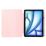 EIDERWOOD iPad Air 11" (2026 / 2025 / 2024) Tri-Fold Kunst Skinn Deksel med Apple Pencil Holder - Rosa
