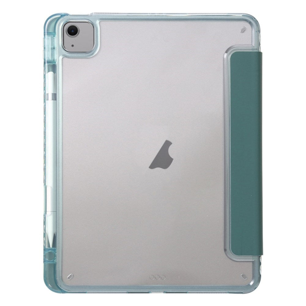 EIDERWOOD iPad Air 11" (2026 / 2025 / 2024) Tri-Fold Kunst Skinn Deksel med Apple Pencil Holder - Grønn