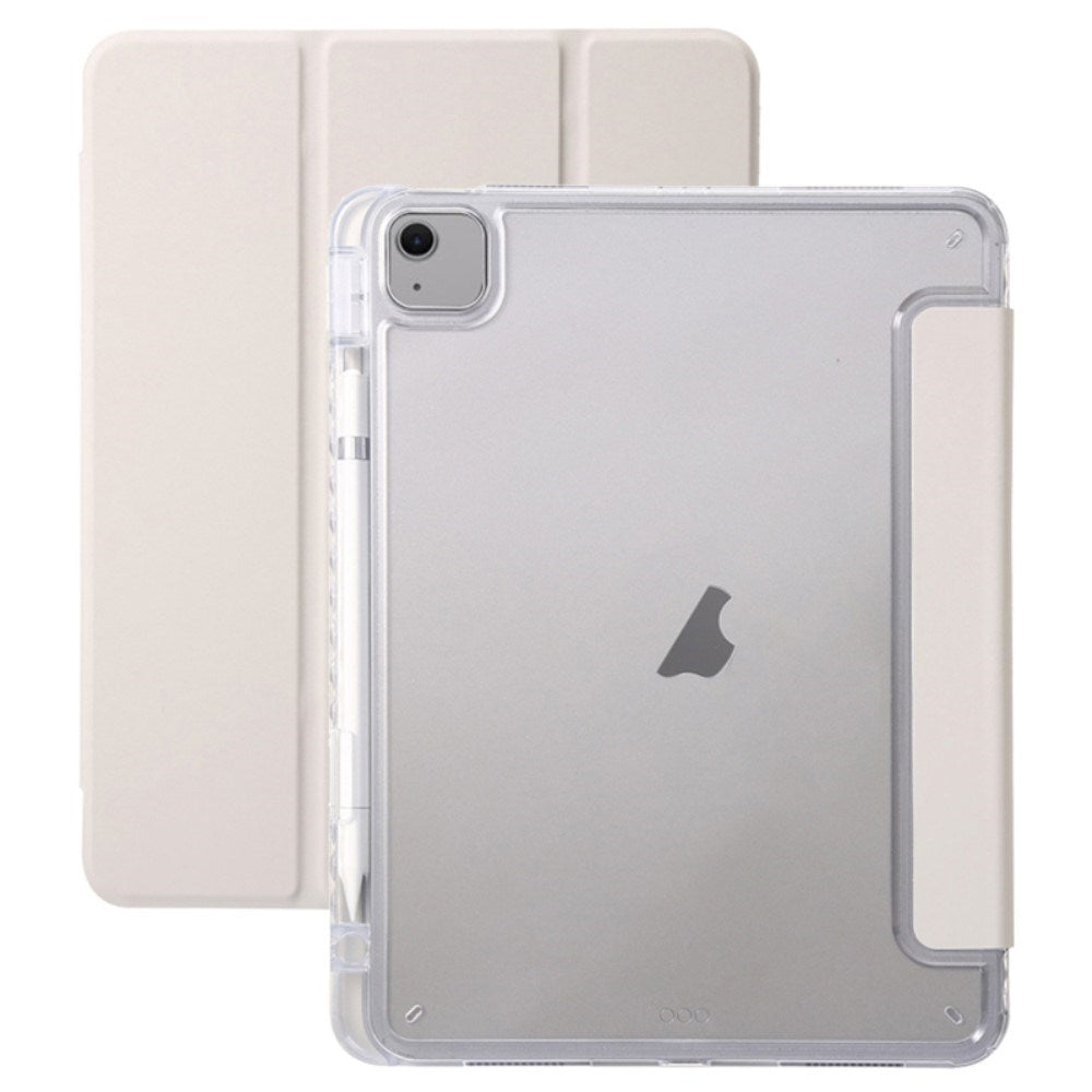 EIDERWOOD iPad Air 11" (2026 / 2025 / 2024) Tri-Fold Kunst Skinn Deksel med Apple Pencil Holder - Grå