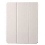 EIDERWOOD iPad Air 11" (2026 / 2025 / 2024) Tri-Fold Kunst Skinn Deksel med Apple Pencil Holder - Grå