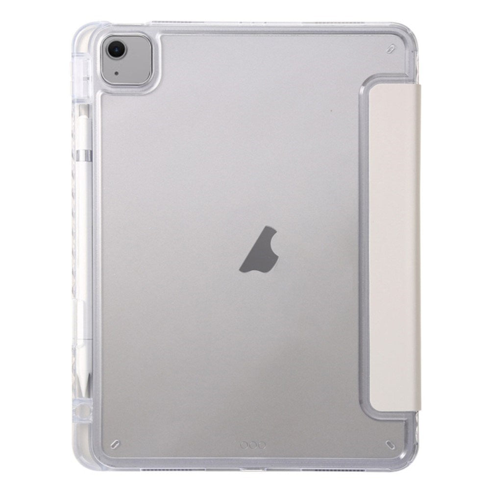 EIDERWOOD iPad Air 11" (2026 / 2025 / 2024) Tri-Fold Kunst Skinn Deksel med Apple Pencil Holder - Grå