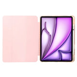 EIDERWOOD iPad Air 13" (2026 / 2025 / 2024) Tri-Fold Kunst Skinn Deksel med Apple Pencil Holder - Rosa