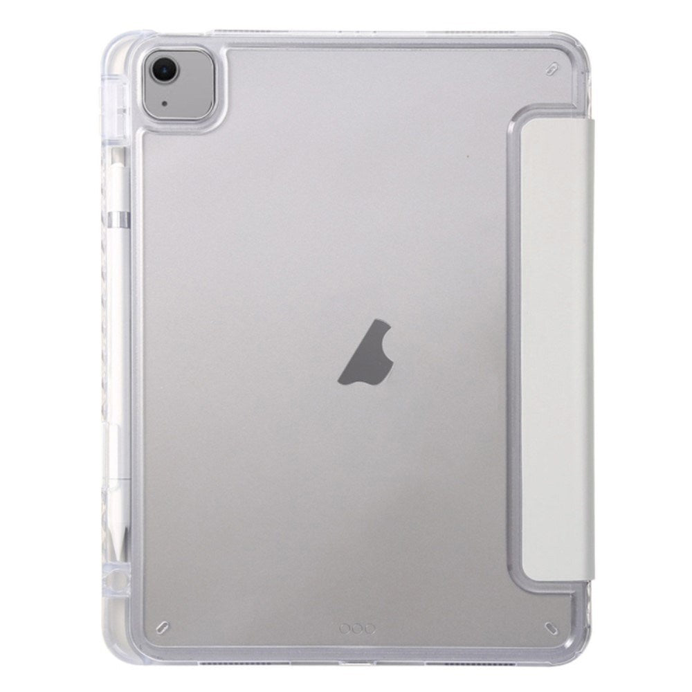 EIDERWOOD iPad Air 13" (2026 / 2025 / 2024) Tri-Fold Kunst Skinn Deksel med Apple Pencil Holder - Grå