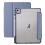 EIDERWOOD iPad Air 13" (2026 / 2025 / 2024) Tri-Fold Kunst Skinn Deksel med Apple Pencil Holder - Lilla