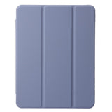 EIDERWOOD iPad Air 13" (2026 / 2025 / 2024) Tri-Fold Kunst Skinn Deksel med Apple Pencil Holder - Lilla