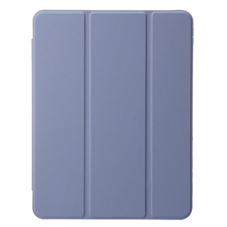 EIDERWOOD iPad Air 13" (2026 / 2025 / 2024) Tri-Fold Kunst Skinn Deksel med Apple Pencil Holder - Lilla