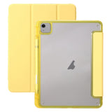 EIDERWOOD iPad Air 13" (2026 / 2025 / 2024) Tri-Fold Kunst Skinn Deksel med Apple Pencil Holder - Gul