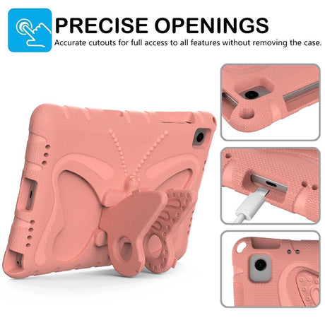 Samsung Galaxy Tab A11+ (Plus) / A9+ (Plus) EIDERWOOD Butterfly Kickstand Barnedeksel - Rosa