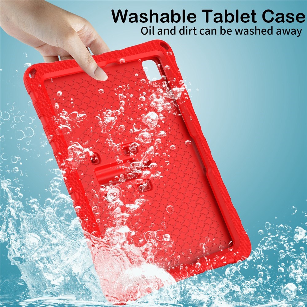 Samsung Galaxy Tab A11+ (Plus) / A9+ (Plus) EIDERWOOD Butterfly Kickstand Barnedeksel - Rød