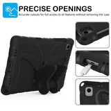 Samsung Galaxy Tab A11+ (Plus) / A9+ (Plus) EIDERWOOD Butterfly Kickstand Barnedeksel - Svart