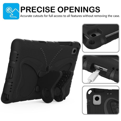 Samsung Galaxy Tab A11+ (Plus) / A9+ (Plus) EIDERWOOD Butterfly Kickstand Barnedeksel - Svart