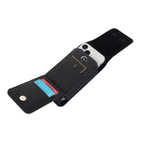 Universal Lærveske for Mobil med 360° Klemme - Svart (maks. mobil: 150 x 80 mm)
