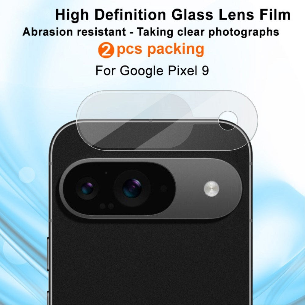 Google Pixel 9 IMAK Beskyttelsesglass for Kameralinser - 2 stk. - Gjennomsiktig