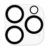 iPhone 16 Pro Max Herdet Beskyttelsesglass for Kameralinsen - Gjennomsiktig / Svart