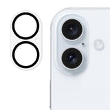 iPhone 16 Herdet Beskyttelsesglass for Kameralinsen - Gjennomsiktig / Svart
